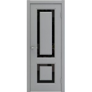 Межкомнатная дверь Арлес Аксиома 1 (Грей софт, черный триплекс)