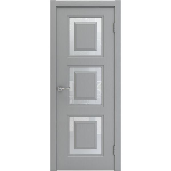 Межкомнатная дверь Арлес Аксиома 2 (Грей софт, остеклённая)