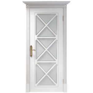 Межкомнатная дверь Арлес Амелия 1 (Белый софт, остеклённая)