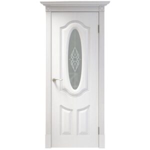 Межкомнатная дверь Арлес Марсель Барселона (Белый софт, остеклённая)