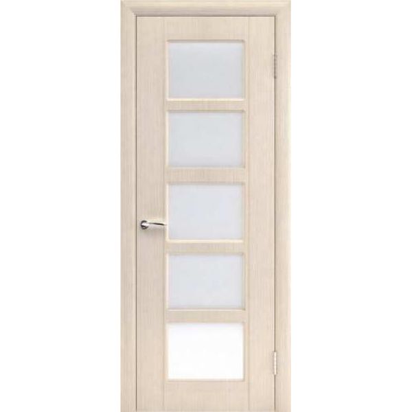Межкомнатная дверь Арлес Модерн М17 (Лен белый, остеклённая)