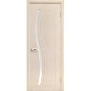 Межкомнатная дверь Арлес Модерн М51 (Лен белый, остеклённая)