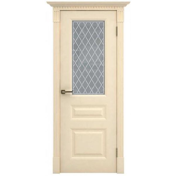 Межкомнатная дверь Арлес Венеция В3 (Ваниль софт, остеклённая)