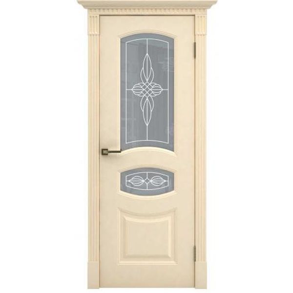 Межкомнатная дверь Арлес Венеция В4 (Ваниль софт, остеклённая)