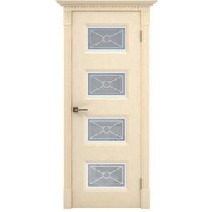 Межкомнатная дверь Арлес Венеция В5 (Ваниль софт, остеклённая)