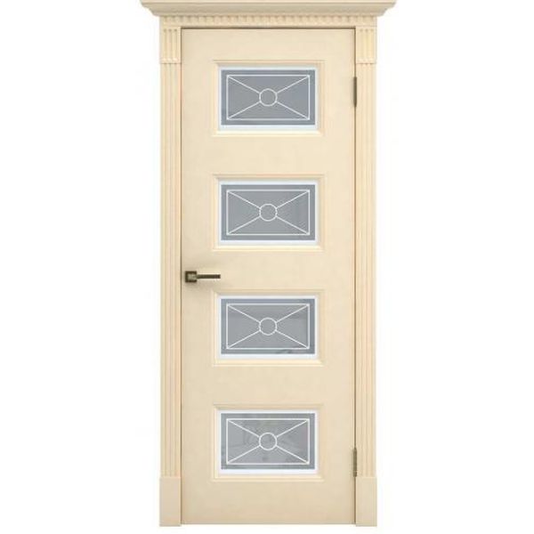 Межкомнатная дверь Арлес Венеция В5 (Ваниль софт, остеклённая)