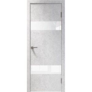 Межкомнатная дверь Арлес X-File X1 (Крымский камень, белое стекло)