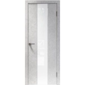 Межкомнатная дверь Арлес X-File X4 (Крымский камень, белое стекло)
