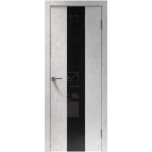 Межкомнатная дверь Арлес X-File X4 (Крымский камень, черное стекло)