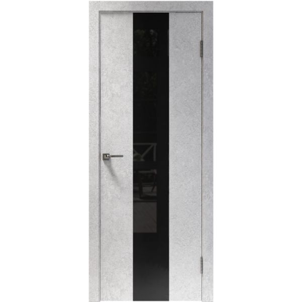 Межкомнатная дверь Арлес X-File X4 (Крымский камень, черное стекло)