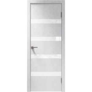 Межкомнатная дверь Арлес X-File X7 (Крымский камень, белое стекло)