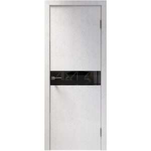 Межкомнатная дверь Арлес X-File X8 (Крымский камень, черное стекло)