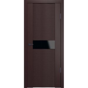 Межкомнатная дверь Арлес Zero Z1 (Эко венге, бриз, остеклённая)