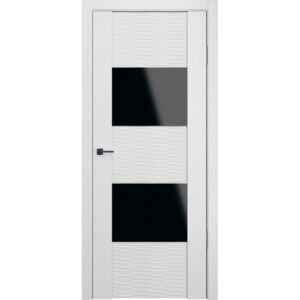 Межкомнатная дверь Арлес Zero Z2 (Белый снег, бриз, остеклённая)