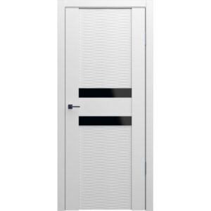 Межкомнатная дверь Арлес Zero Z4 (Белый снег, бриз, остеклённая)