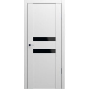 Межкомнатная дверь Арлес Zero Z4 (Белый снег, остеклённая)
