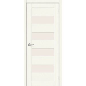 Межкомнатная дверь Браво-23 (White Wood, остеклённая)