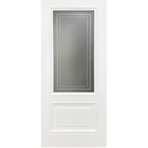 Межкомнатная дверь DIM Enamel B-2.1 (белый, остеклённая)