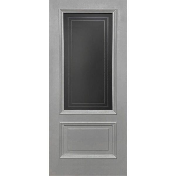 Межкомнатная дверь DIM Enamel B-2.1 (серый, остеклённая)