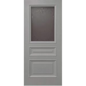 Межкомнатная дверь DIM Enamel B-3.1 (серый, остеклённая)