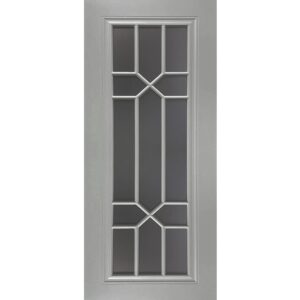 Межкомнатная дверь DIM Enamel LS-1.1 (серый, остеклённая)