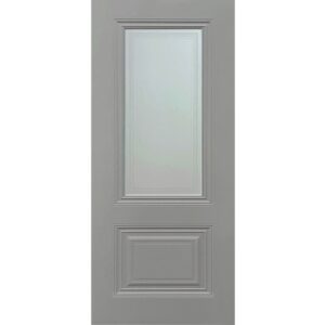 Межкомнатная дверь DIM Enamel S-2.1 (серый, остеклённая)