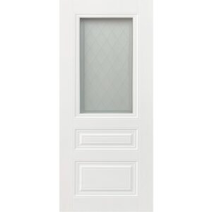 Межкомнатная дверь DIM Enamel S-3.1 (белый, остеклённая)