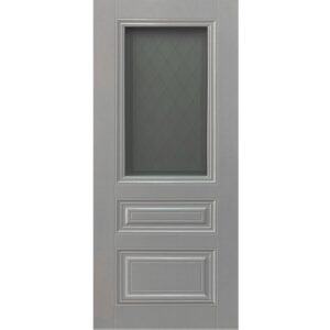 Межкомнатная дверь DIM Enamel S-3.1 (серый, остеклённая)