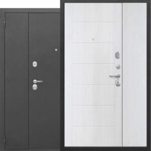 Входная дверь Гарда (серебро, белый ясень, 1200х2050 мм)