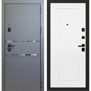 Входная дверь OIKO Acoustic Grafika-1 Grey Soft/K1 (софт белый)