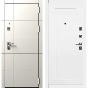 Входная дверь OIKO Acoustic Grafika-2 White/K1 (софт белый)