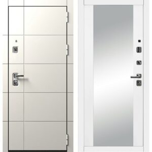 Входная дверь OIKO Acoustic Grafika-2 White/Reflex (софт белый)