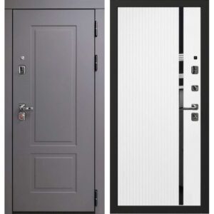 Входная дверь OIKO Acoustic K2 Grey Soft/Art (софт белый)