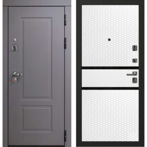 Входная дверь OIKO Acoustic K2 Grey Soft/Grafika (софт белый)