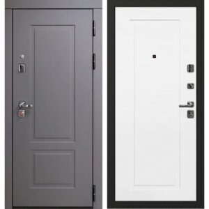 Входная дверь OIKO Acoustic K2 Grey Soft/K1 (софт белый)