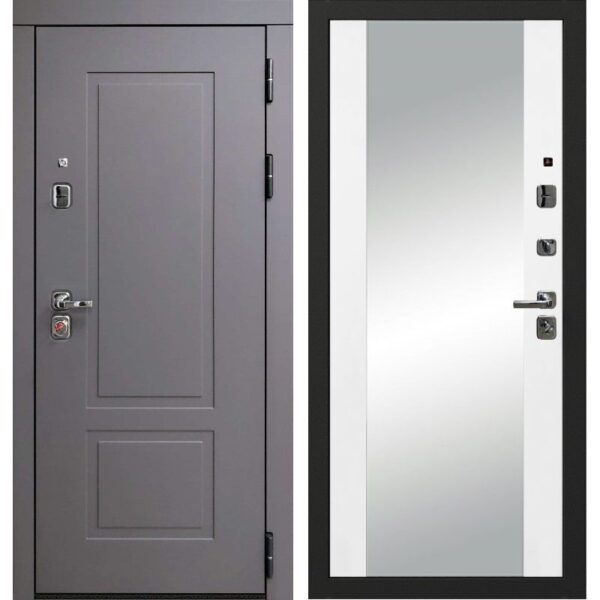 Входная дверь OIKO Acoustic K2 Grey Soft/Reflex (софт белый)