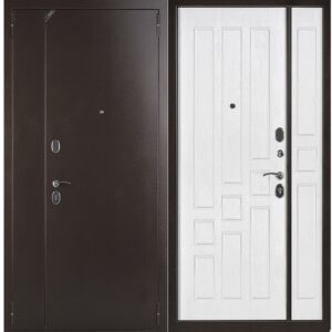 Входная дверь Комфорт (ясень белый, металл/МДФ, 1200×2050)