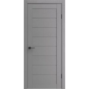 Межкомнатная дверь Порта-221 ПП (Graphite Wood/Grey Fog, остеклённая)