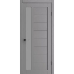 Межкомнатная дверь Порта-27 ПП (Graphite Wood/Grey Fog, остеклённая)