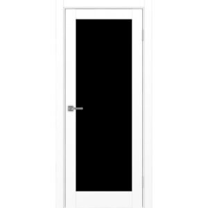 Межкомнатная дверь Optima Porte Тоскана 601.2 (белый снежный, остеклённая, LAC черный)