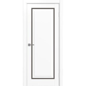 Межкомнатная дверь Optima Porte Тоскана 601С.21 (белый снежный, остеклённая, бронза матовое)