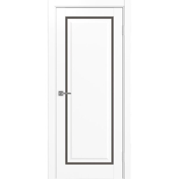 Межкомнатная дверь Optima Porte Тоскана 601С.21 (белый снежный, остеклённая, бронза матовое)