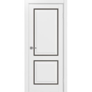 Межкомнатная дверь Optima Porte Тоскана 602С.2121 (белый снежный, остеклённая, бронза матовое)