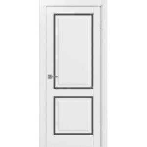 Межкомнатная дверь Optima Porte Тоскана 602С.2121 (белый снежный, остеклённая, графит матовое)