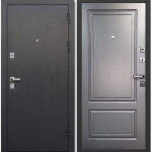 Входная дверь Толстяк (букле черный, ясень графит эмаль)
